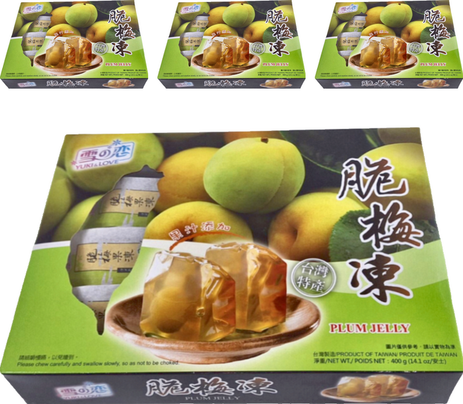 YUKI&LOVE 雪之戀 脆梅果凍, 400g, 4個