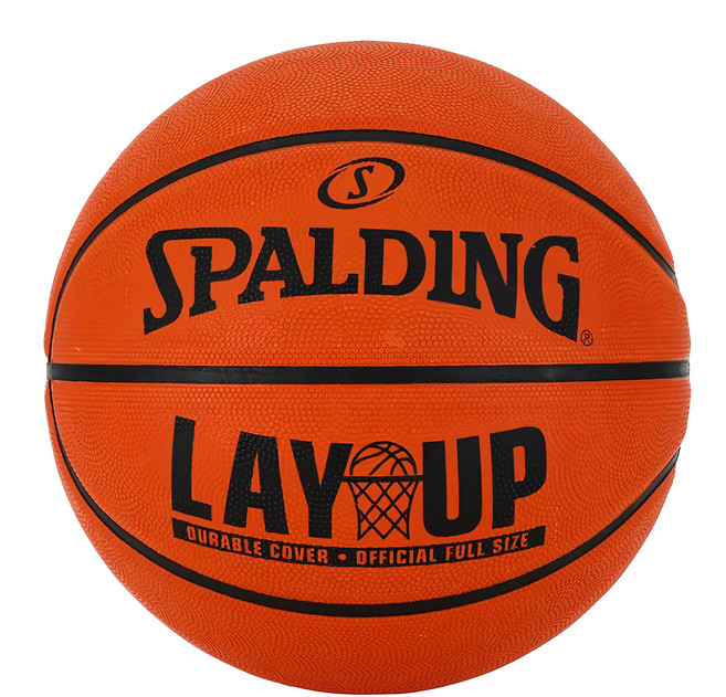 SPALDING 斯伯丁 LAY UP 橡膠籃球 耐用外層, SPA83729, 1個