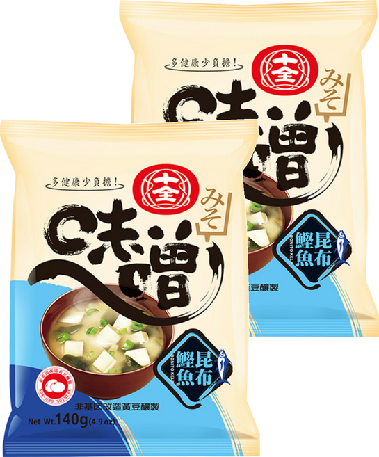 十全 鰹昆布味噌 140g 添加鰹魚粉及昆布, 2包