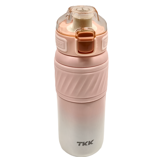 TKK 哈崙運動 316不鏽鋼 兩用隨手杯 500ML 直飲 + 吸管, 梨花粉, 1個