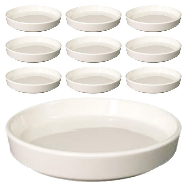 TATUNG 大同磁器 圓形盤 4.5吋(11.5 x 11.5 x 2.5cm), 白色, 1組