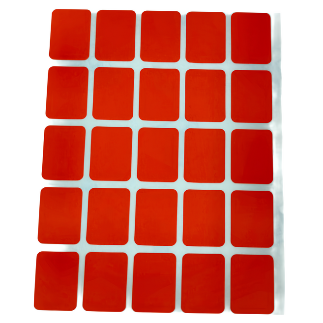 華麗牌 彩色標籤 WL-2072R 2 x 1.5cm, 5000張, 1盒, 紅色