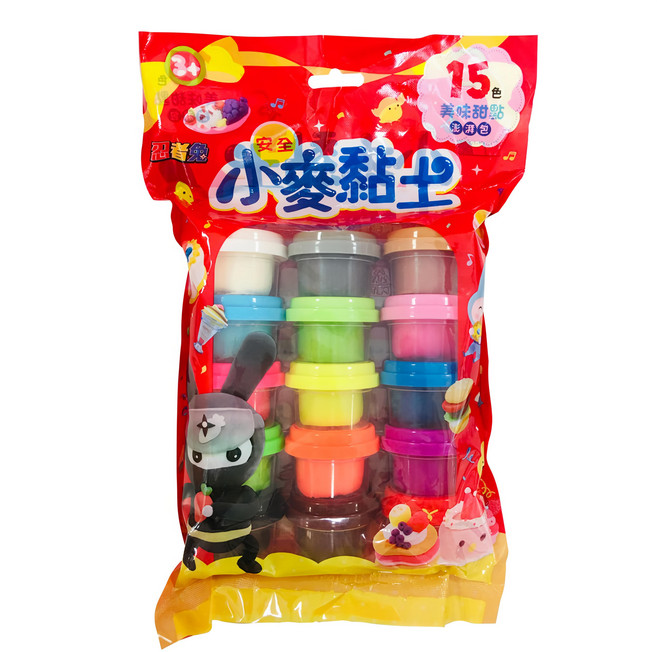 幼福文化 忍者兔 安全小麥黏土, 多色, 580g, 1組
