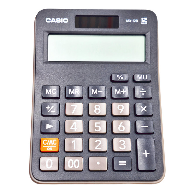 CASIO 卡西歐 商務系列計算機12位元, 黑色, 1個