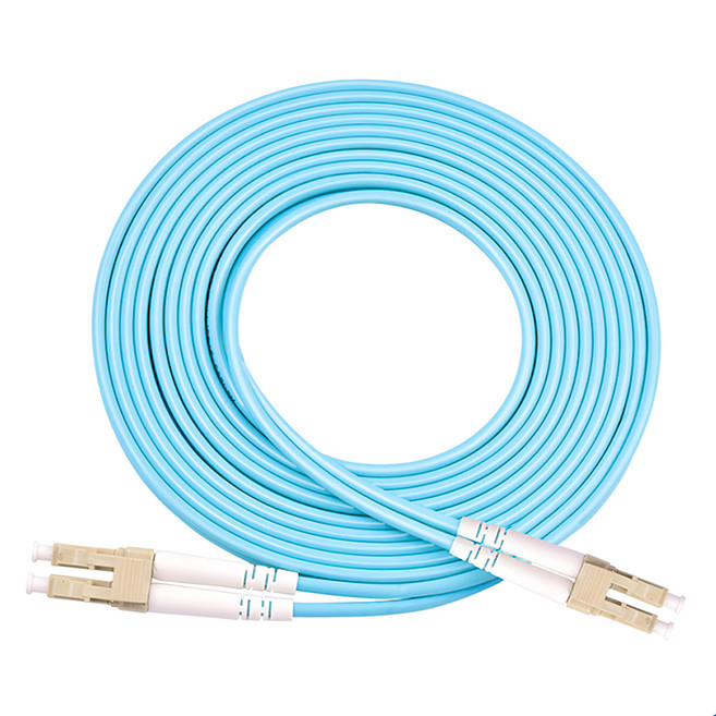 Neon 台灣霓虹 電信級LC-LC多模10G雙芯OM3全雙工光纖跳線, 1m, 藍色, 1條
