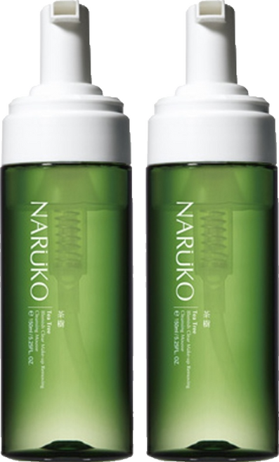 NARUKO 牛爾 台灣公司貨 茶樹粉刺快閃洗卸兩用慕絲, 150ml, 2瓶