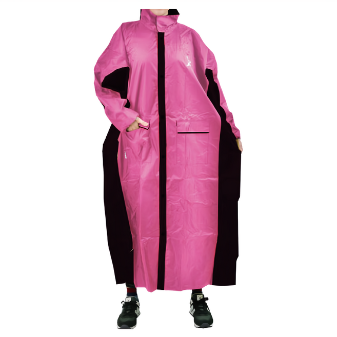 JUMP 將門 勁馳內裡反光口袋尼龍一件式風雨衣-A字型下擺 高反光