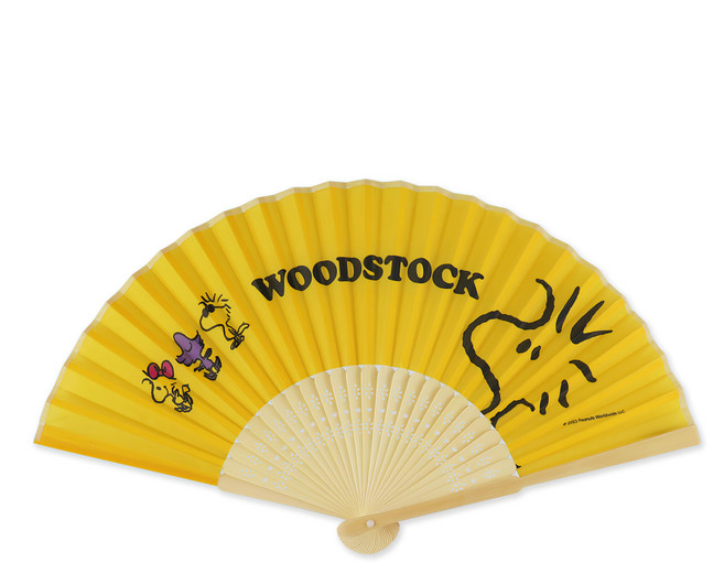PEANUTS 史努比扇子 38 x 21cm, 胡士托 黃色, 1個