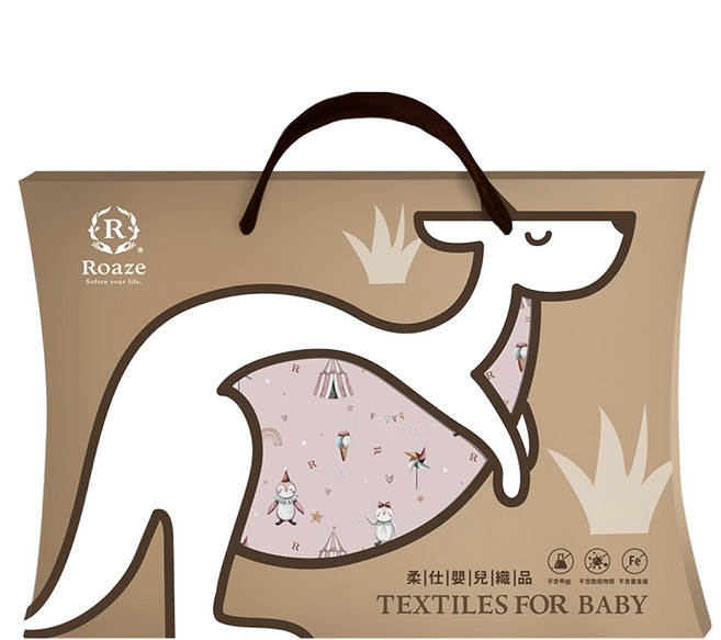 Roaze 柔仕 企鵝雲朵涼被 100%聚酯纖維 適用年齡0個月以上, 企鵝團團轉