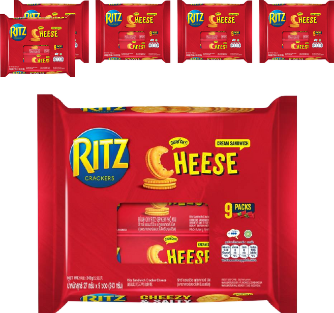 RITZ 麗滋 三明治餅乾 隨手包 起司 9包, 243g, 6袋