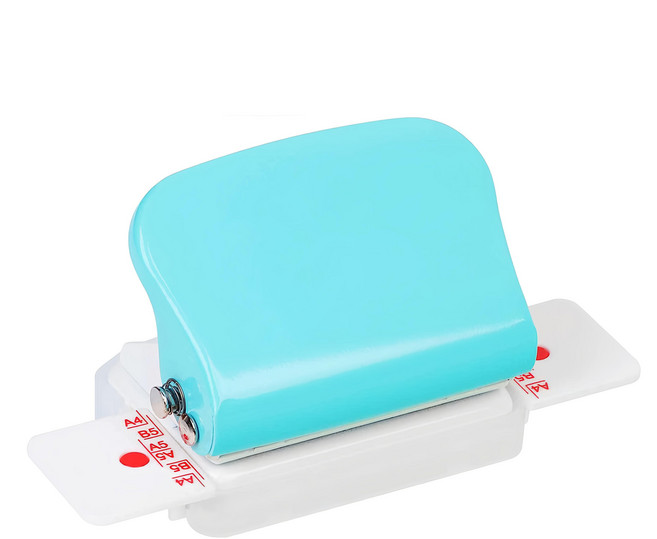 KW-triO 堡勝企業 迷你活頁本打孔機 獨立鑄造金屬刀頭, 薄荷綠, 6孔, 1個