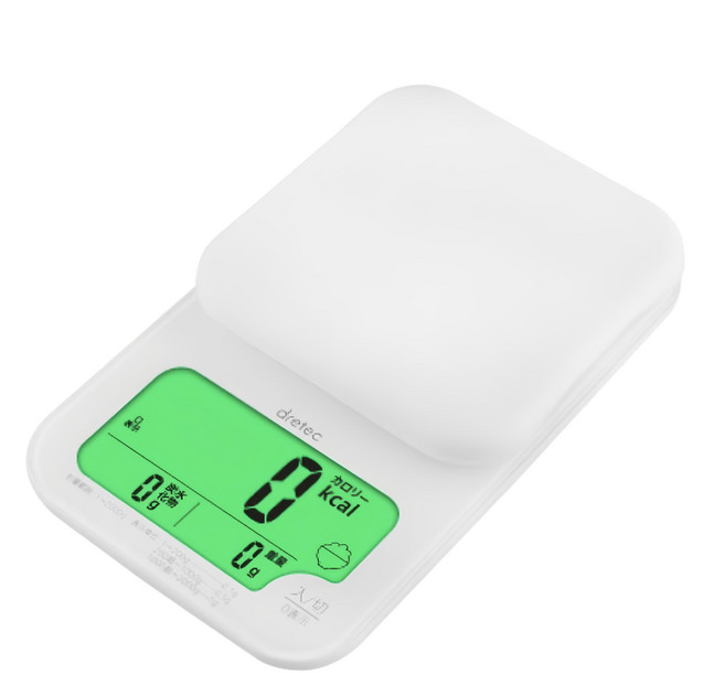 dretec 米飯健康管理廚房料理電子秤 KS-280WT 白色 2kg, 1個