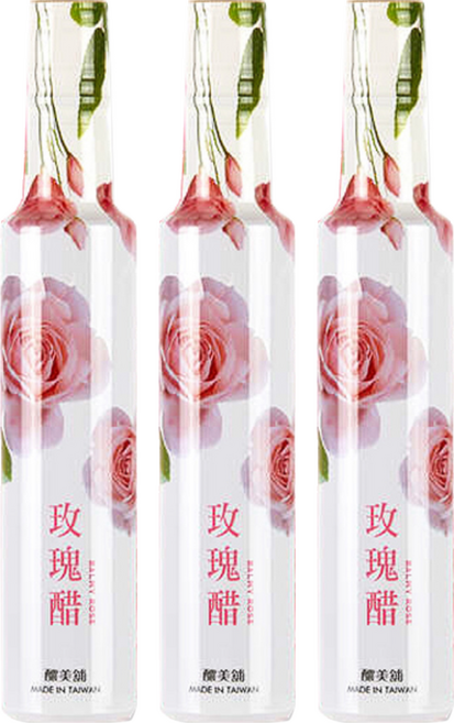 釀美舖 玫瑰醋 100%粉玫瑰釀造, 250ml, 3瓶