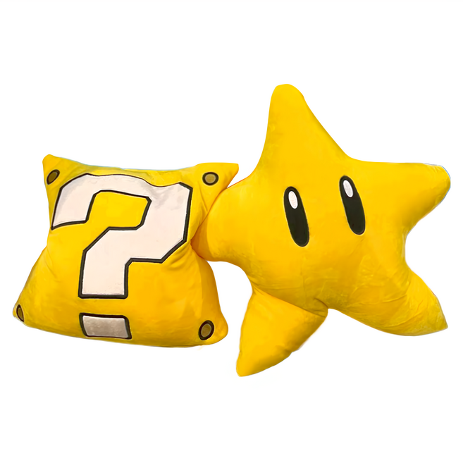 universal Super Mario 瑪利歐 抱枕, 方形 星形