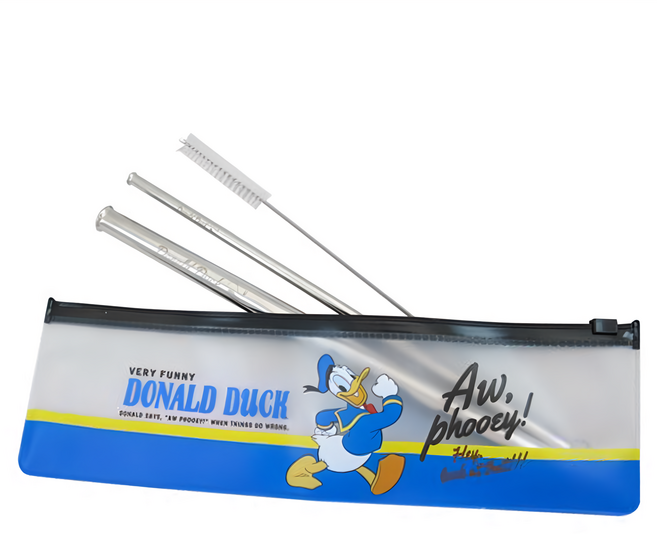 Donald Duck 唐老鴨 304不鏽鋼吸管4件組 DS-7520DK 唐老鴨, 1組, 1組