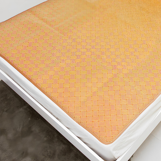 C.G.&C. S.M.C. 凱蕾絲帝 天然舒爽透氣紙纖涼蓆 軟床專用 台灣製, 涼感墊, 金黃色