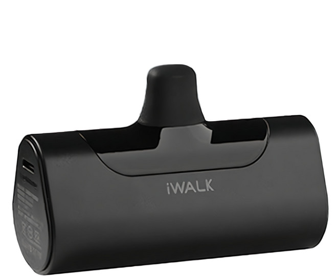 Iwalk Battery 四代行動電源 4500mAh Lightning/Type-C, DBL4500L, 鋼琴黑