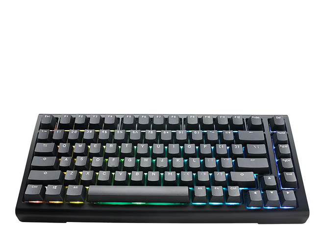 Ducky ProjectD Tinker 75% 客製化機械式中文鍵盤 RGB 熱插拔 原廠保固, 茶軸, Cherry PKTI2383AST-CBTWPDOECLAAW1, 經典黑, 1個