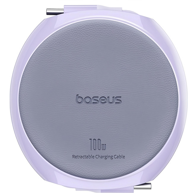 Baseus 倍思 明途系列 隨意拉伸快充傳輸線 Type-C-Type-C 100W, 星雲紫, 1m, 1條