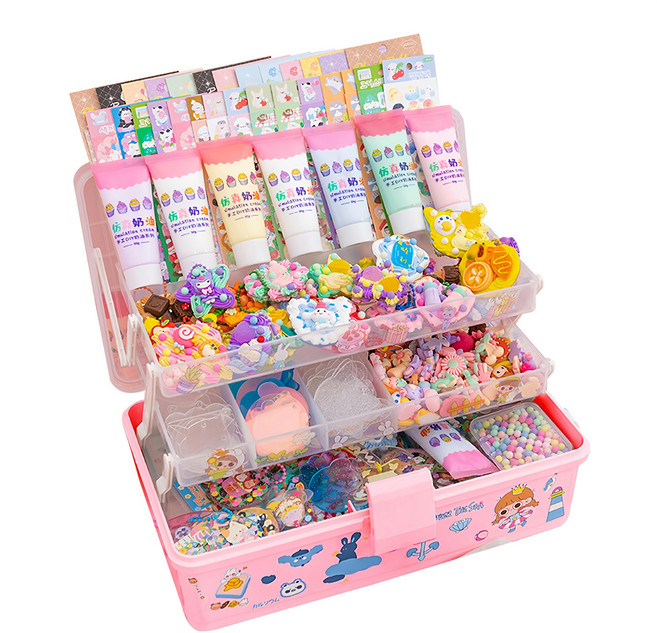 Mass 咕卡貼紙奶油膠DIY豪華套裝 適用3歲以上 1460g, 顏色隨機, 1組