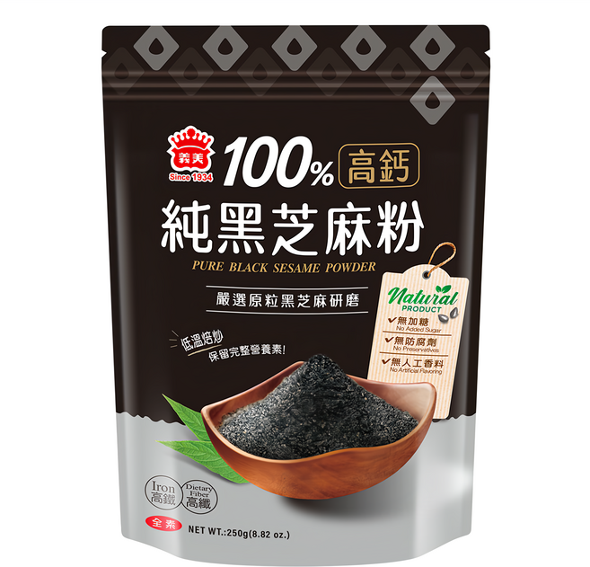 義美 高鈣純黑芝麻粉, 250g, 1包