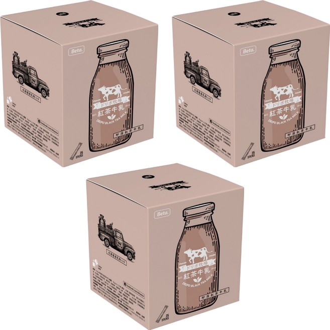 dripo ドリポ牧場紅茶 牛乳即溶飲品, 16g, 25包, 3盒