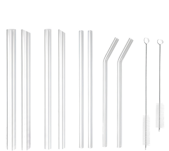 櫻井屋 耐熱玻璃吸管十個套裝組 附收納袋 200g, 10個, 1組