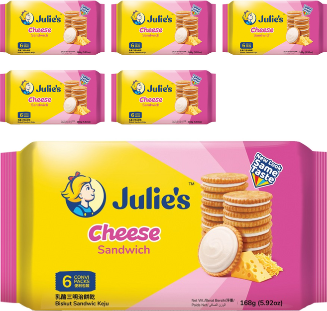 Julie's 茱蒂絲 乳酪三明治餅乾, 168g, 6袋