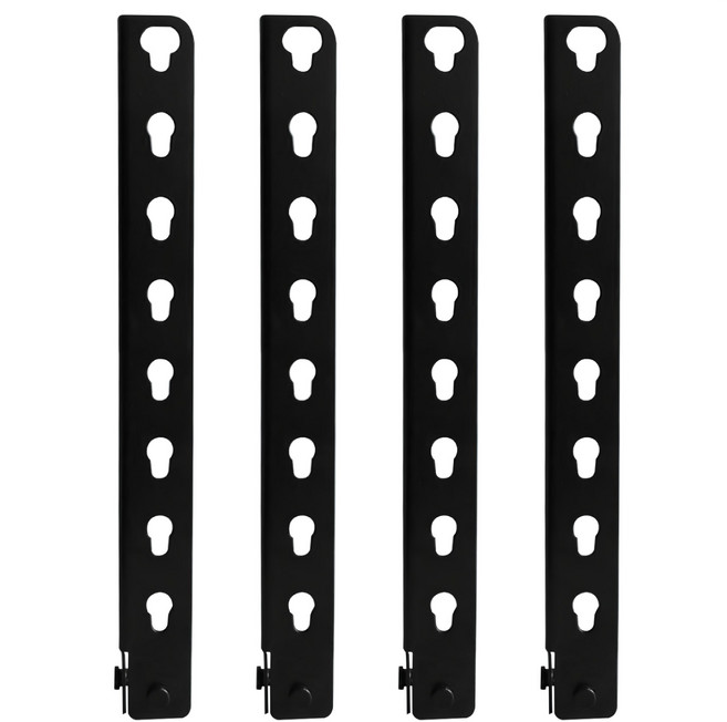 KI WISH 居家生活 角鋼增高架30cm Set 4支 角鋼配件, 黑色, 1組