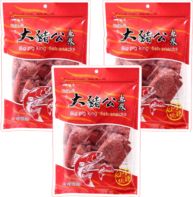 Chiao-E 巧益 大豬公魚卷, 200g, 3包