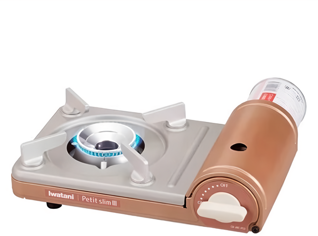 Iwatani 岩谷 迷你瓦斯爐 新款 1.86kw, 金色, 1個