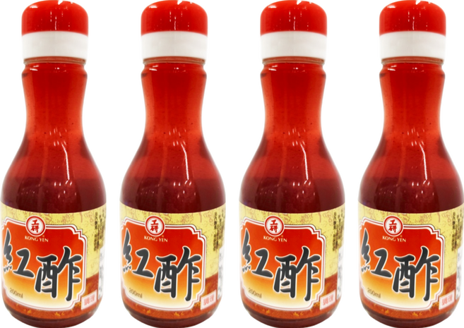 KONG YEN 工研 紅醋, 4瓶, 200ml
