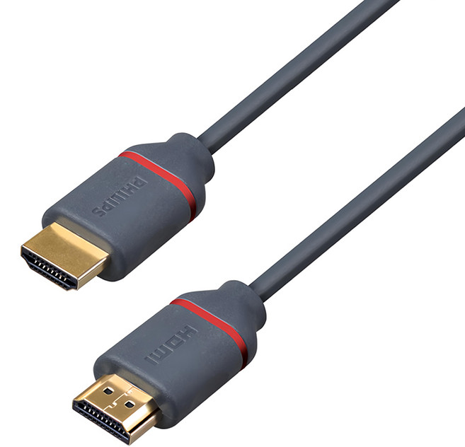 PHILIPS 飛利浦 HDMI 影音傳輸線 4K 60Hz 18Gbps 5m, 灰色, 1條