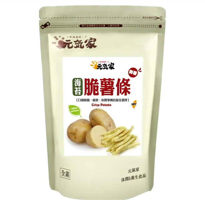 元氣家 御薯脆薯條 海苔風味, 100g, 1包