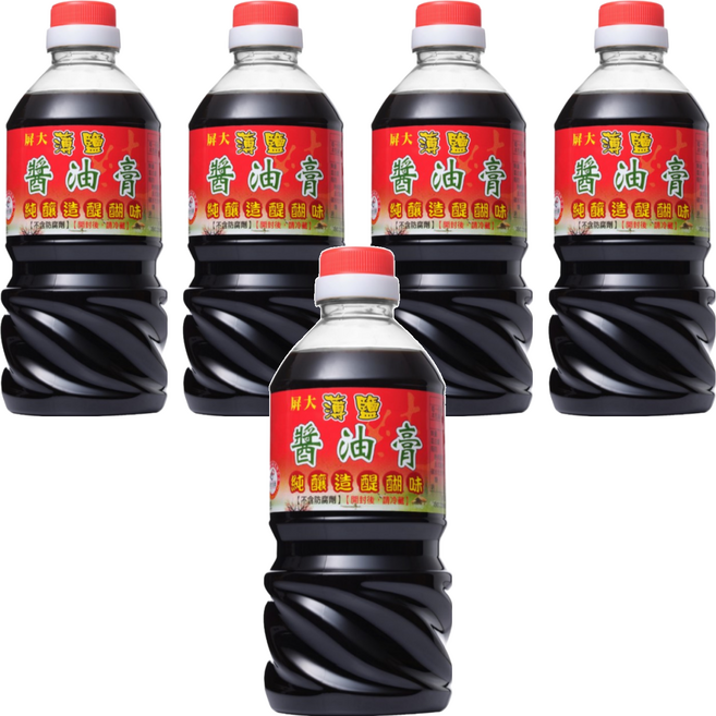 屏大 薄鹽醬油膏, 560ml, 5瓶