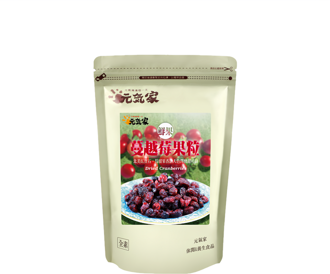 元氣家 蔓越莓果粒 北美紅寶石 清爽酸甜, 200g, 1包