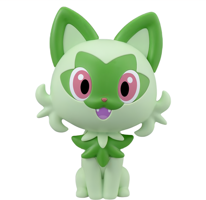 BANDAI PoKeMoN 寶可夢 快組系列 PLAMO 組裝模型 86mm 18 新葉喵, 1個