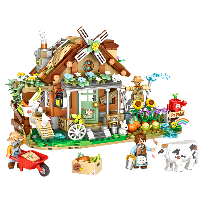 LoZ 農場小屋積木, 多色, 1盒