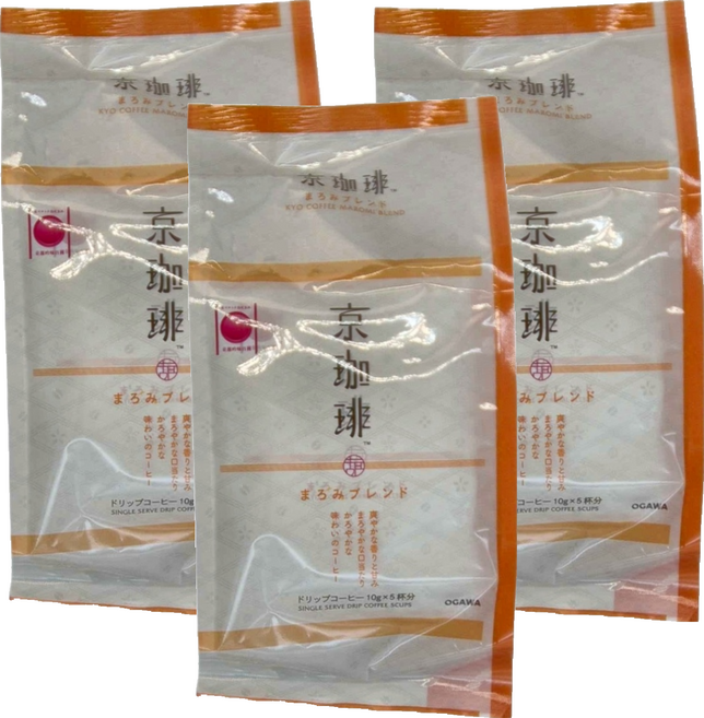 OGAWA 小川珈琲 京都吟味百饌柔和京咖啡濾掛式, 10g, 5包, 3袋