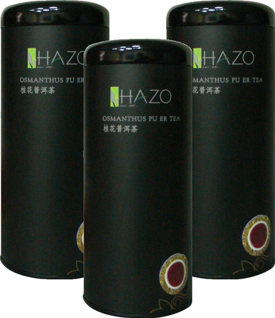 HAZO 桂花普洱茶, 100g, 1罐, 3罐