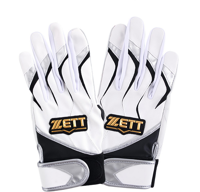 ZETT 雙手用打擊棒球手套 BGK-595, 黑白色, 1雙