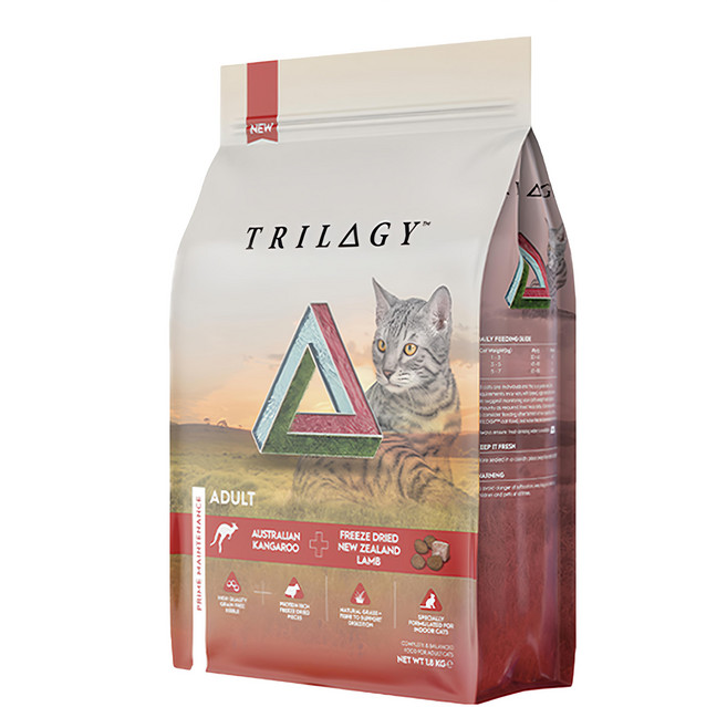 TRILOGY 奇境 無穀貓糧, 1800g, 1包, 澳洲野生袋鼠 + 紐西蘭羊肺凍乾