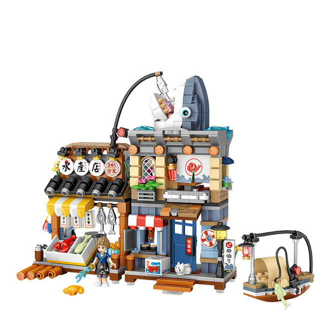 LoZ 積木 水產店 LoZ-1231, 1盒