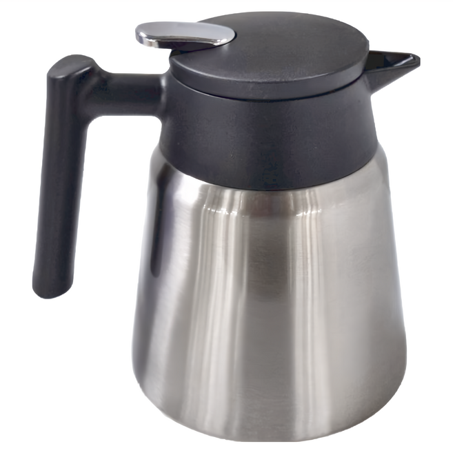 AWANA 簡約真空保溫咖啡壺, 1L, 銀色, 1個