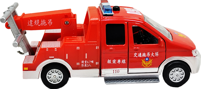 EAPAO 易保 聲光拖吊車 C07 3歲以上適用, 1盒, 紅色 + 白色