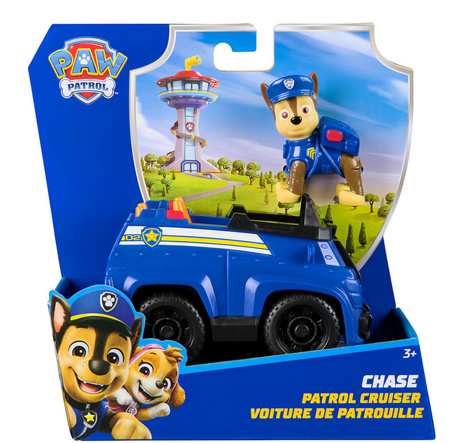 PAW PATROL 汪汪隊立大功 救援車基本車輛組系列, 警車 + 阿奇 藍色, 1組