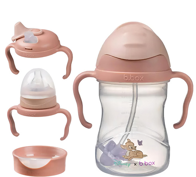 b.box 澳洲 四合一吸管水杯套裝組, 小鹿斑比, 240ml, 1組