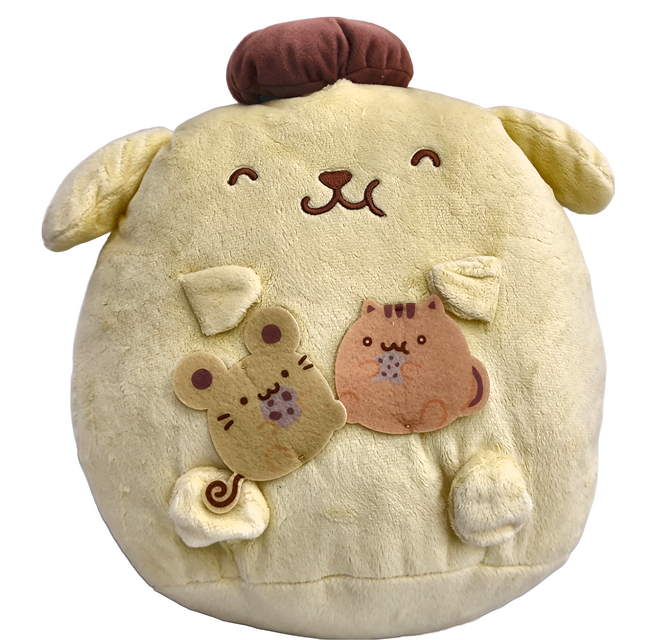 布丁狗 絨毛抱枕 抱老鼠松鼠款, 各式水果, 1個