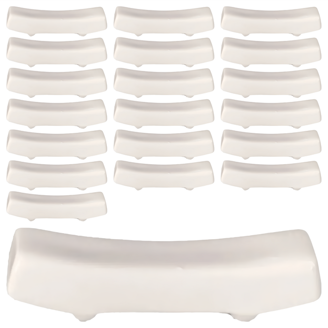 TATUNG 大同磁器 筷架 6 x 1.5 x 1.2cm 20個 1組 - 簡約設計 易於清潔, 白色