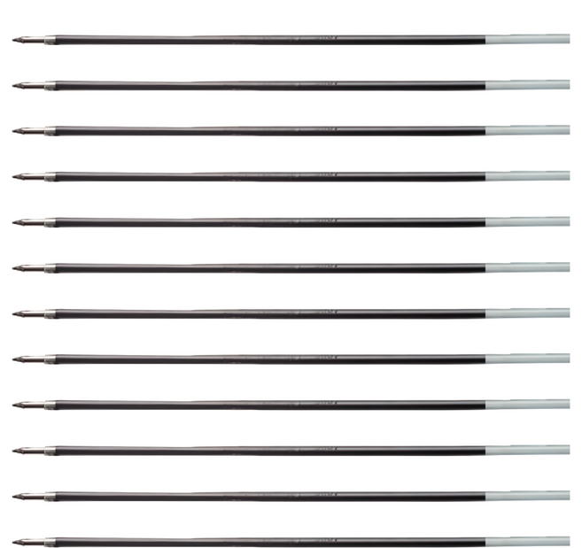 PILOT 百樂 RFN-GG-M 舒寫筆芯 1.0mm 中字, 黑色, 12支